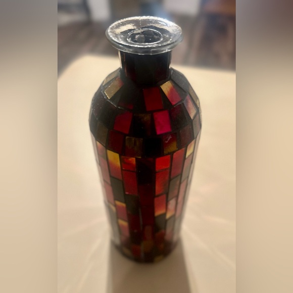 Stained Glass Jewel Toned Mosaic Vase - Picture 5 of 7